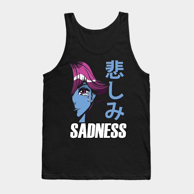 Sadness Sad Girl Nu Goth Sad Girl Aesthetic Japan Tank Top by wbdesignz